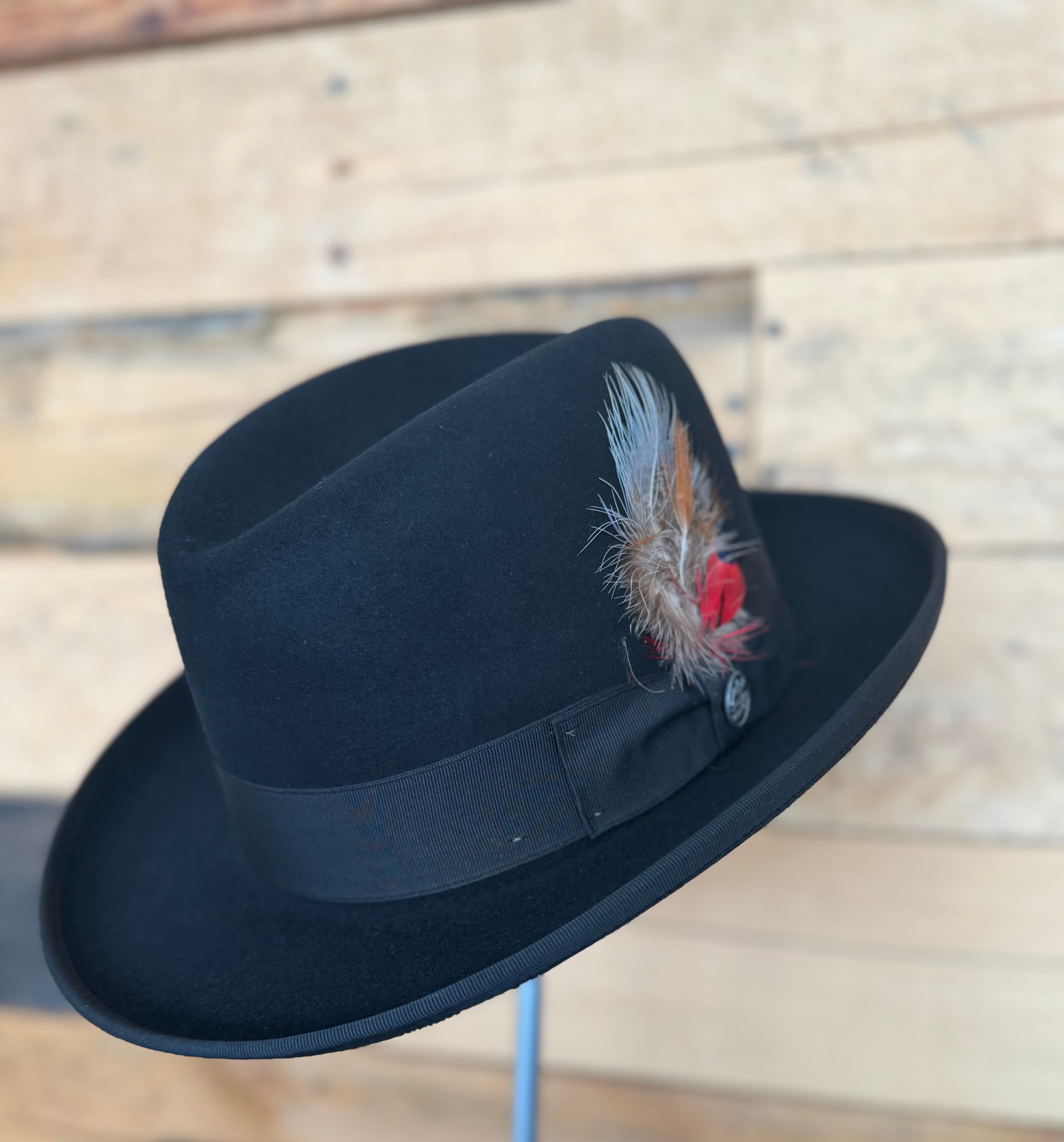 STETSON Homburg ブラック 150周年 Stetson Homburg | Wayne McGibbon Clothier